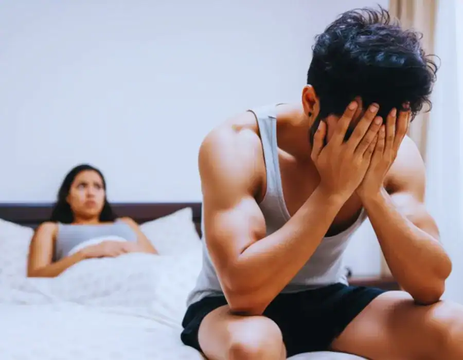 Image of upset man in need of erectile dysfunction treatment Essex